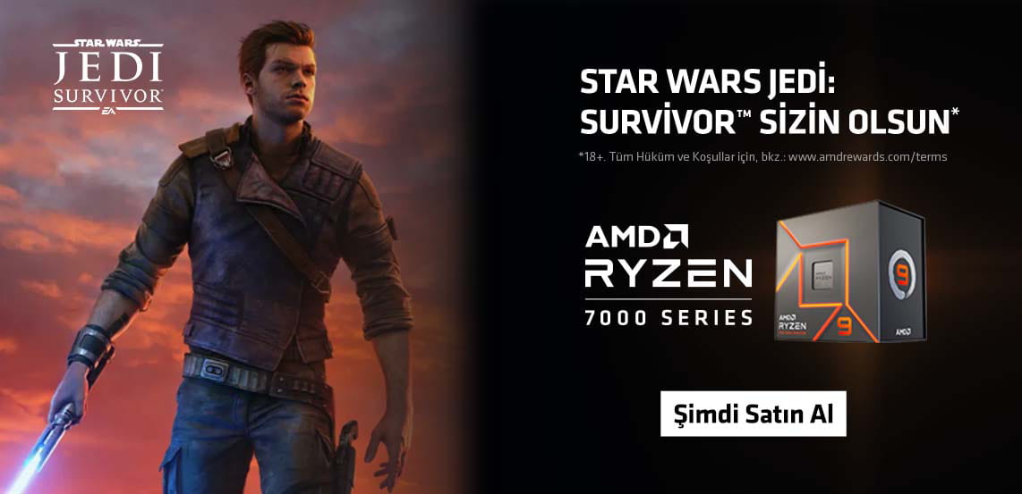 AMD Ryzen 7000 Serisi İşlemcilere Star Wars Jedi Survivor Hediye!
